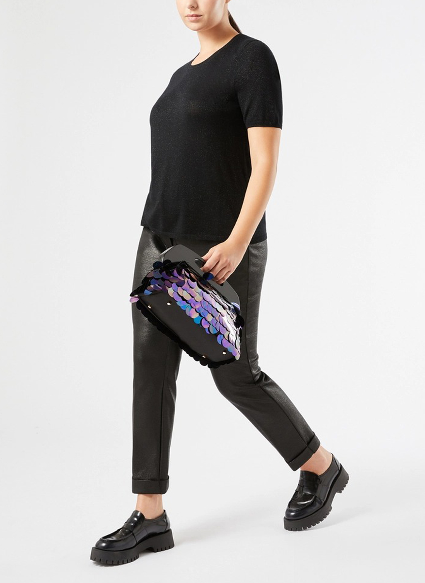 Marina Rinaldi Break knitted t-shirt with lurex
