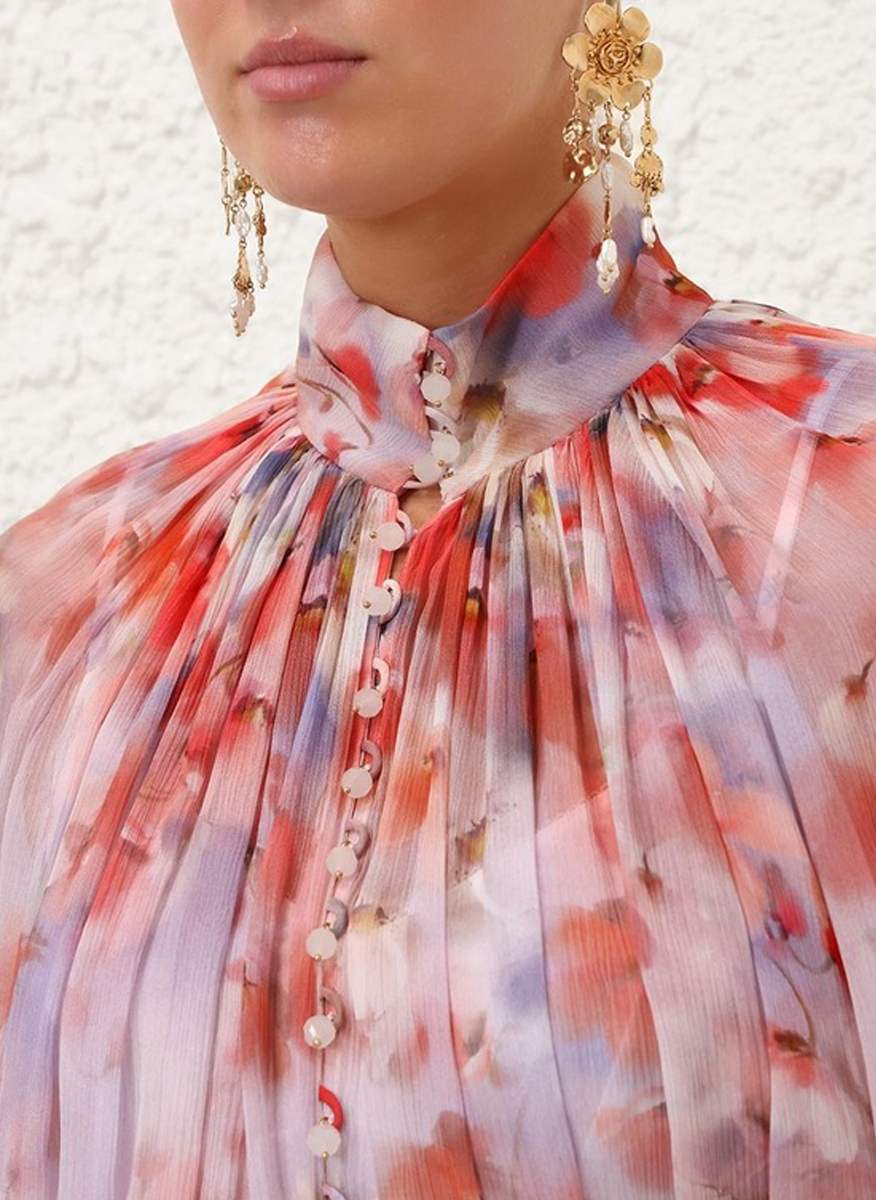 Риза с принт 'Scarlet Floral' Zimmermann