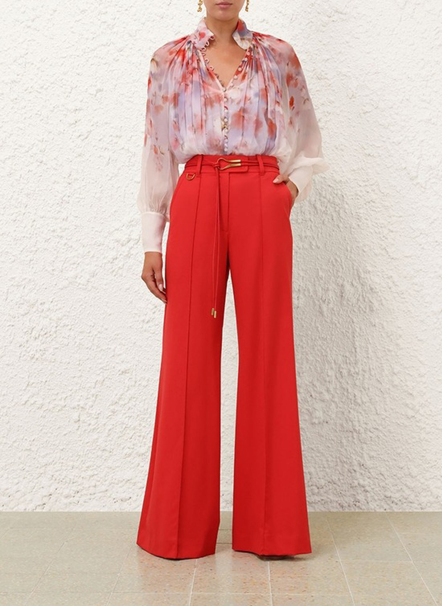 Риза с принт 'Scarlet Floral' Zimmermann