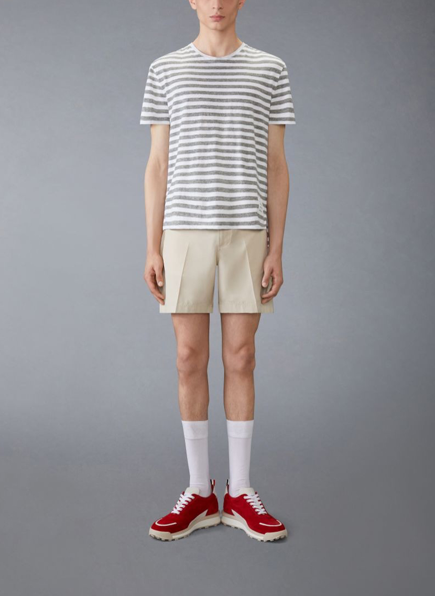 Раиран тишърт от лен Thom Browne