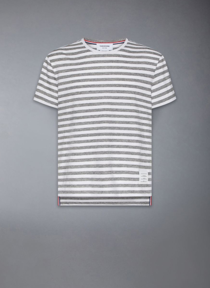 Раиран тишърт от лен Thom Browne