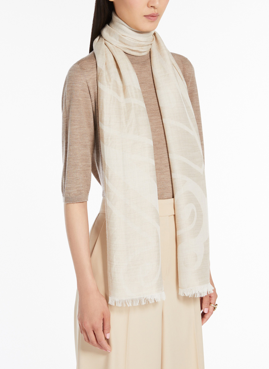 Шал от кашмир и коприна Max Mara Falda