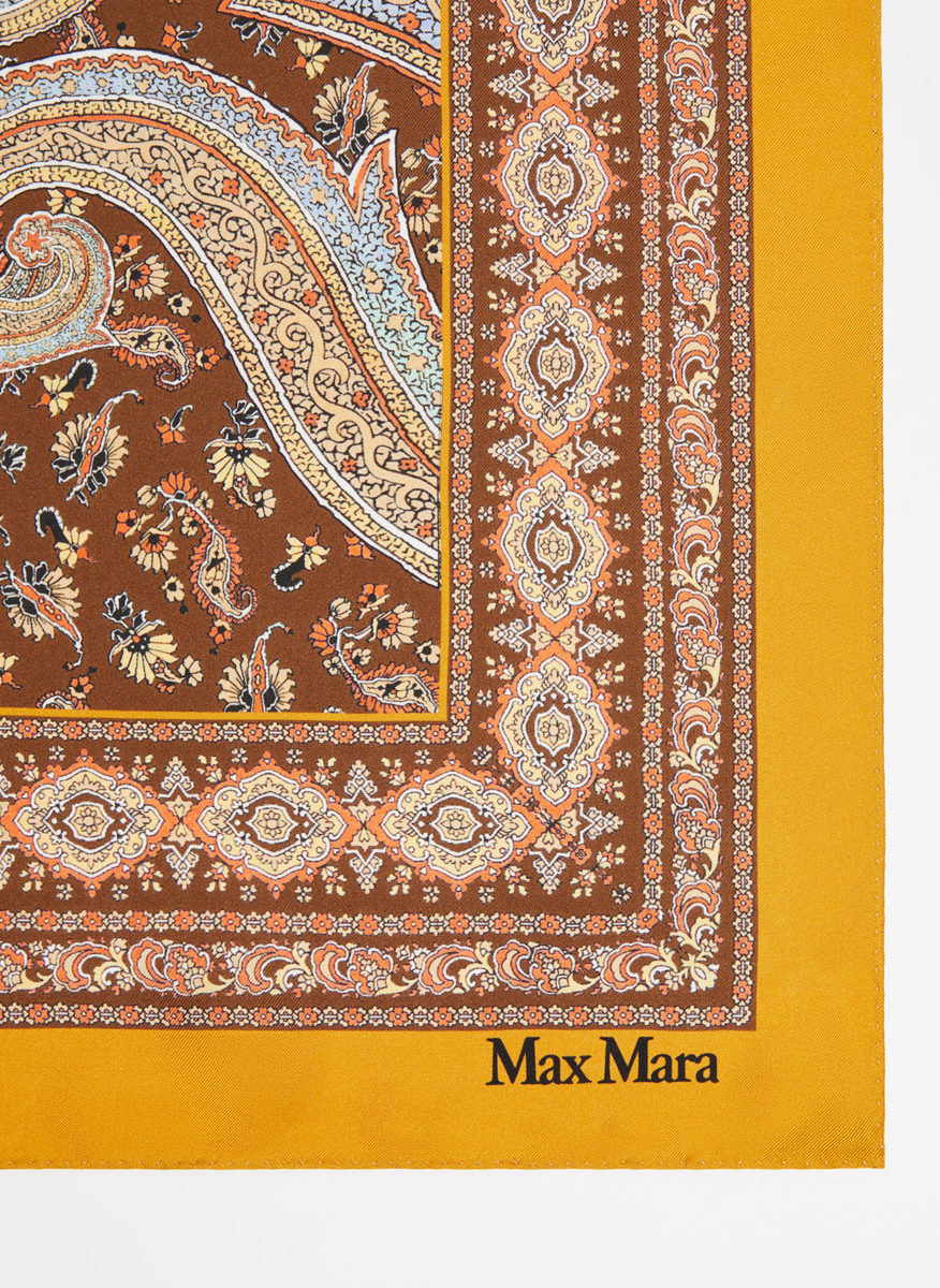 Копринен шал с принт Max Mara Carre90W