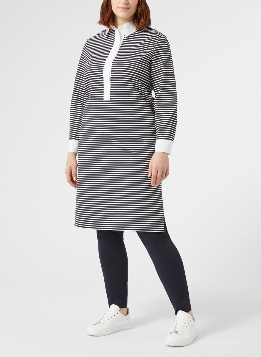 Marina Rinaldi Stadio striped dress