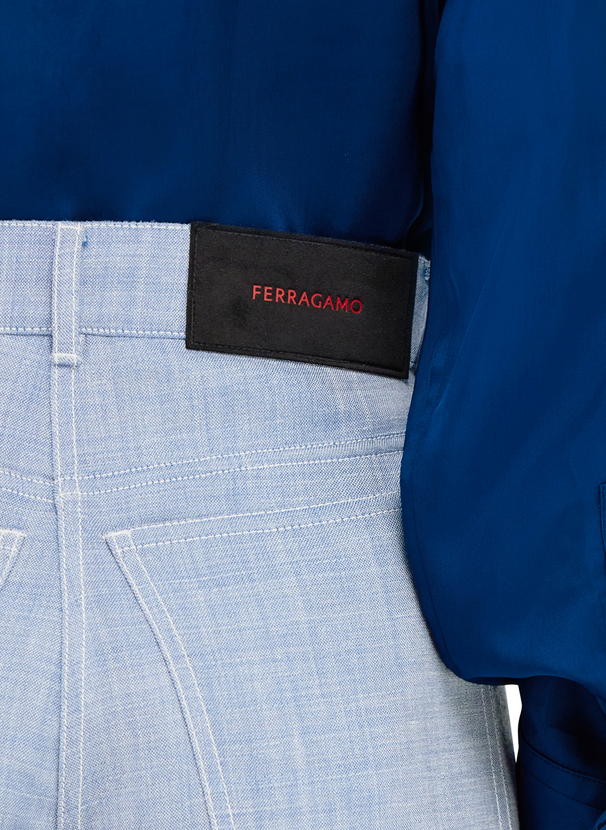Панталон с деним ефект Ferragamo