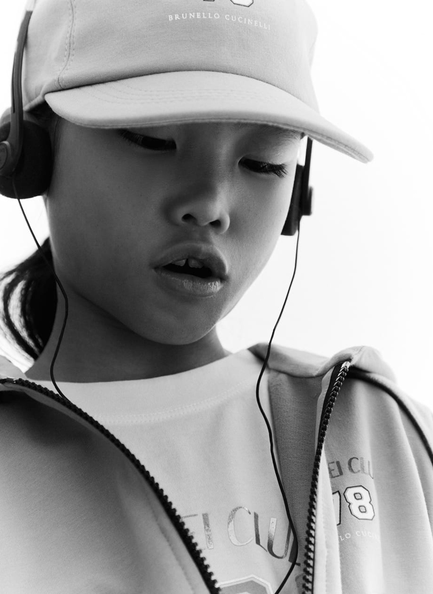 Тишърт с принт 'Solomei Club' Brunello Cucinelli Kids 12