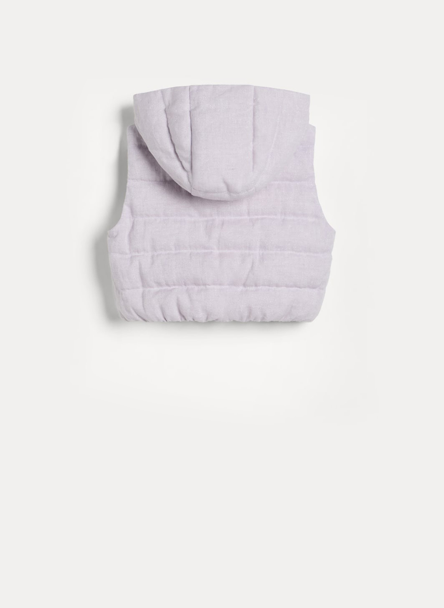 Brunello Cucinelli Kids 8-10 linen vest with a three-dimensional detail