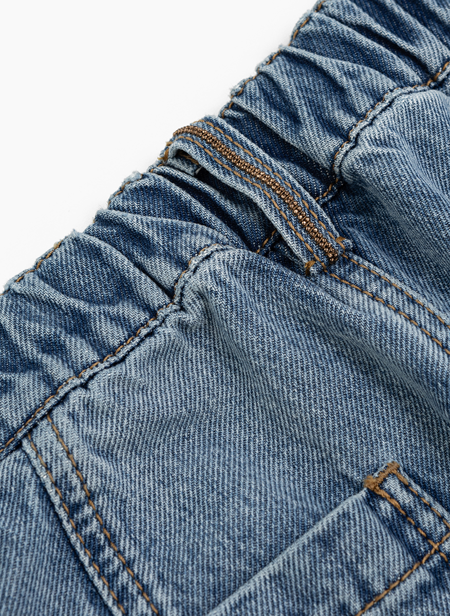 Brunello Cucinelli Kids 12 denim trousers with monili