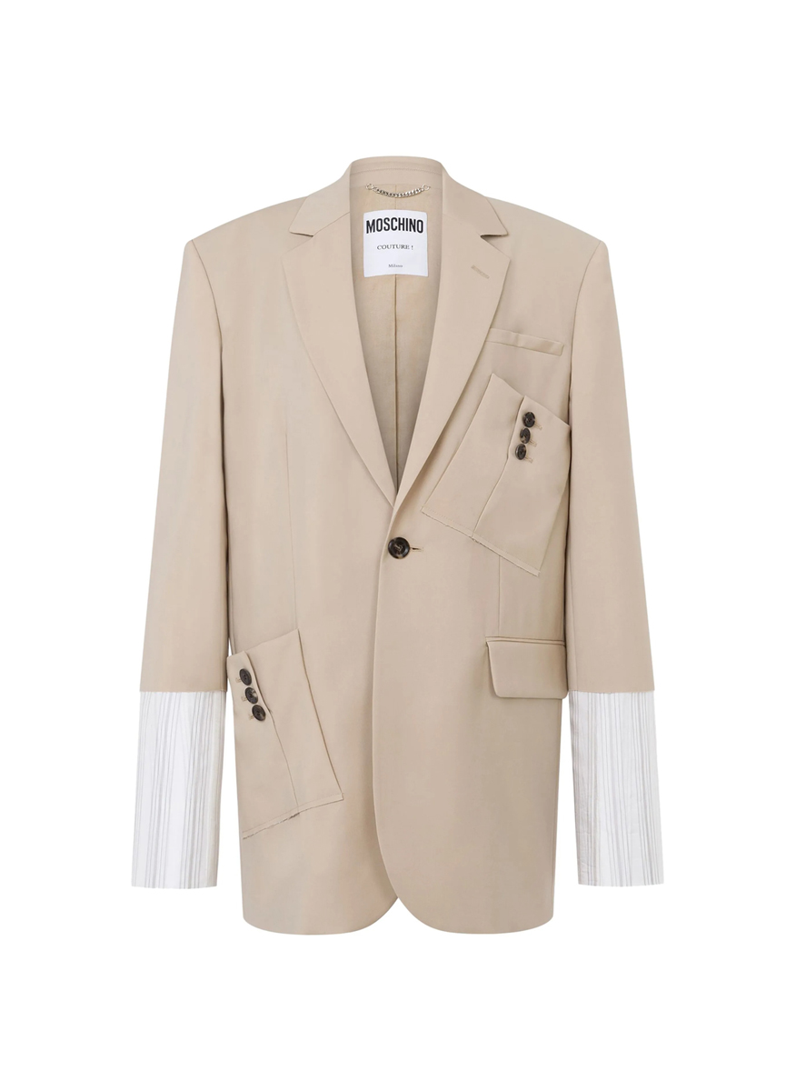 Moschino wool blazer with contrasting details