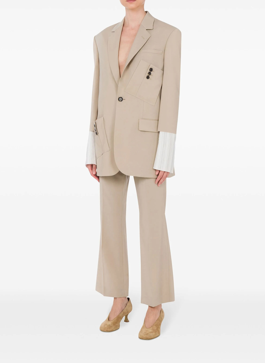 Moschino wool blazer with contrasting details