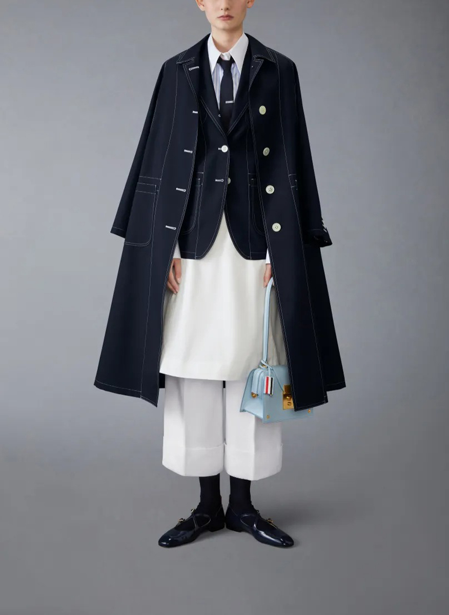 Раирана риза с контрастни кантове Thom Browne