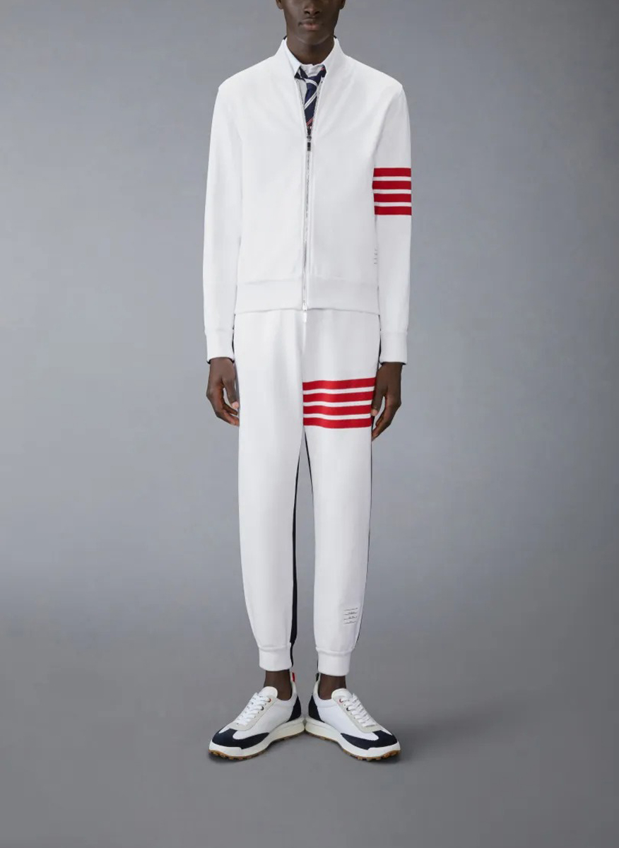 Суитшърт с раиран мотив 'Color Block' Thom Browne