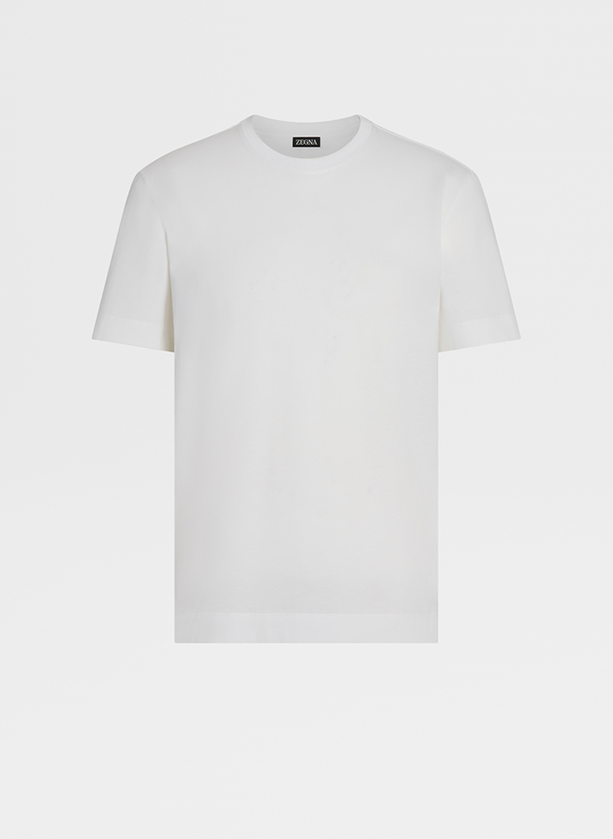 Тишърт с лого бродерия Zegna