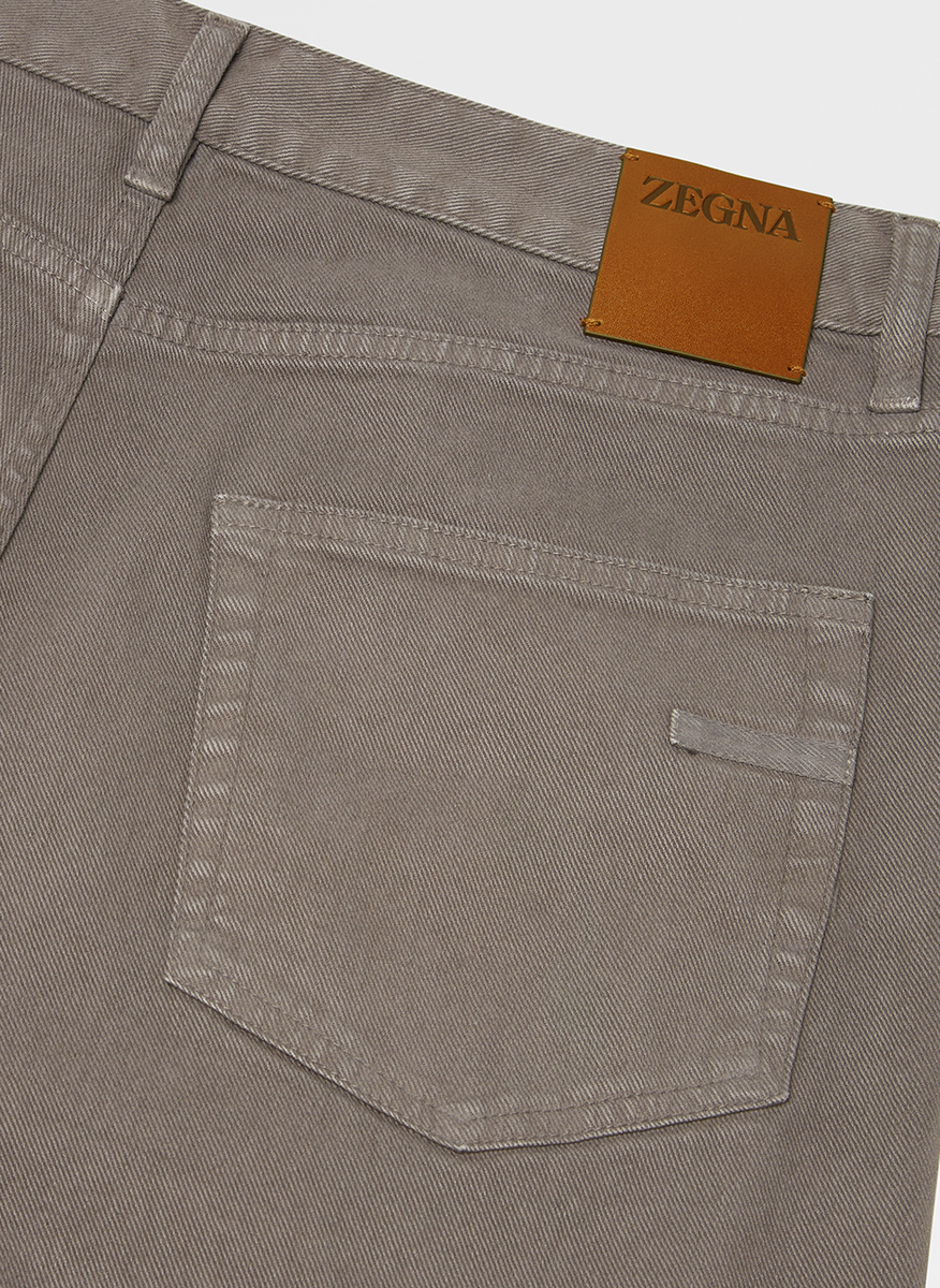 Zegna cotton denim with classic five pockets