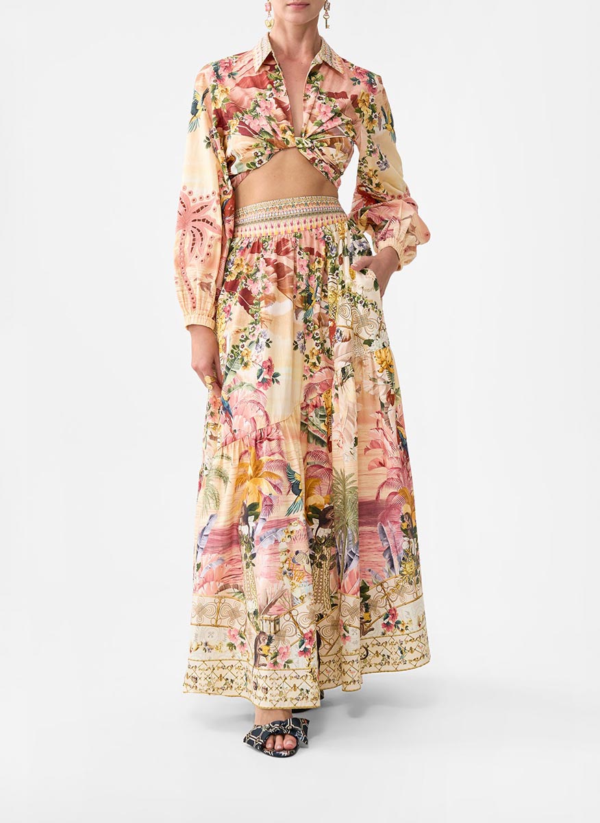 Риза с принт 'Welcome to the white lotus' Camilla x White Lotus