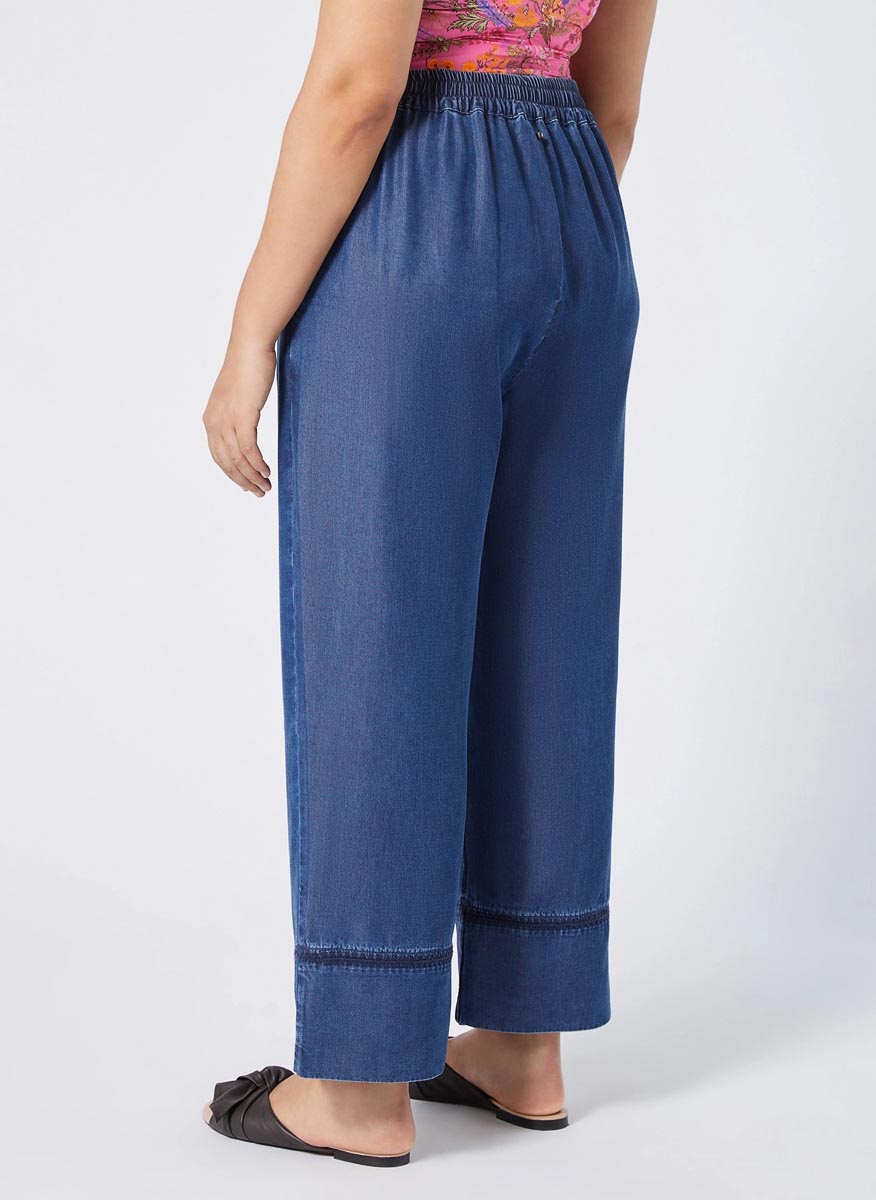 Marina Rinaldi Limosa trousers with embroidery
