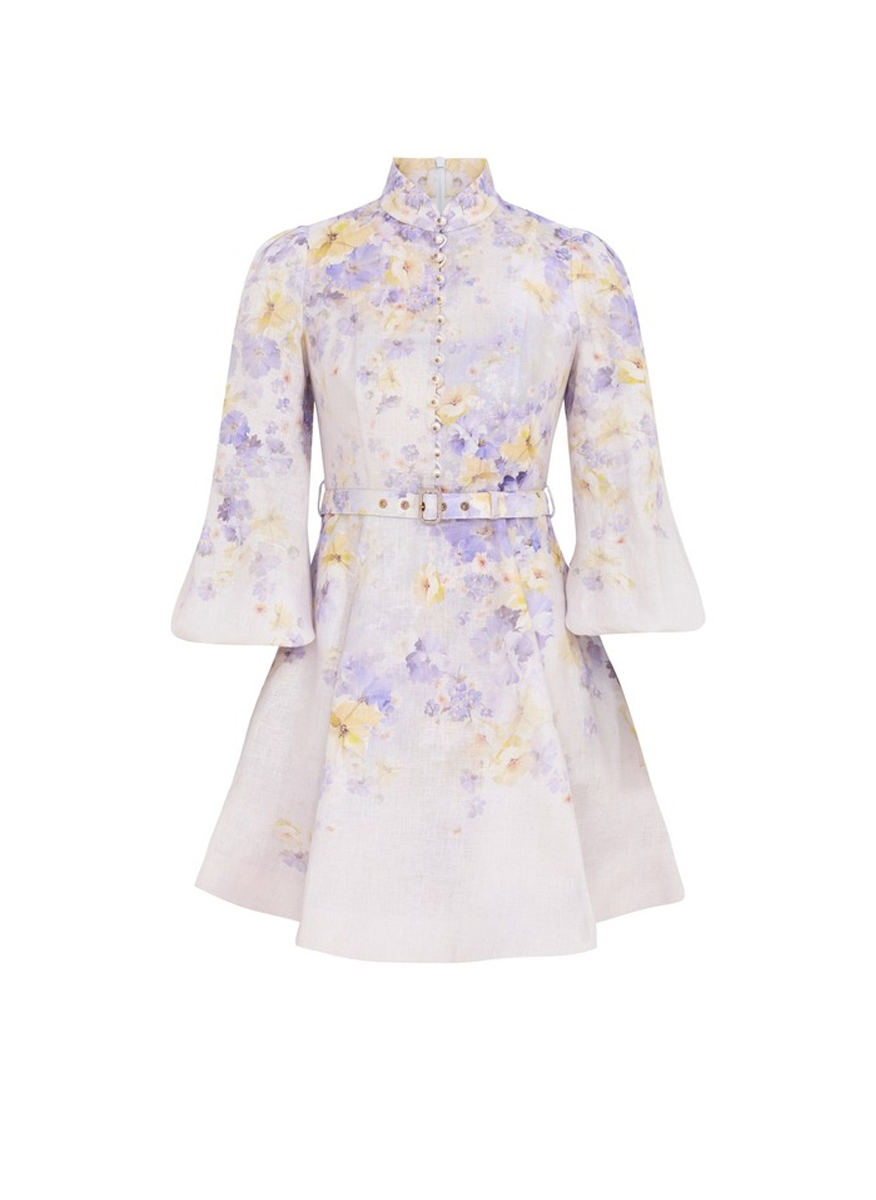Рокля с принт 'Lilac Floral' Zimmermann