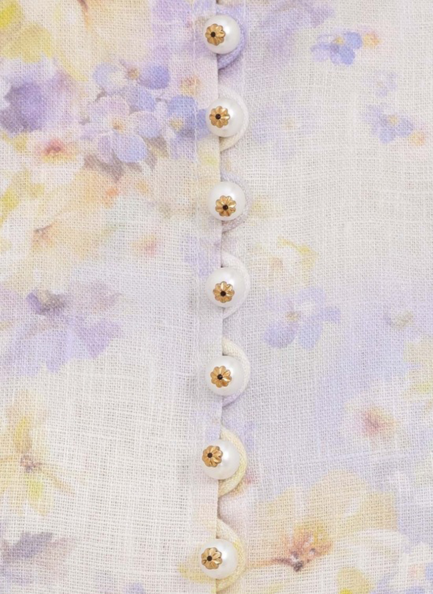 Рокля с принт 'Lilac Floral' Zimmermann