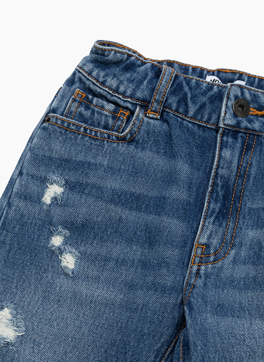 Moschino Kids Teddy Bear shorts in denim