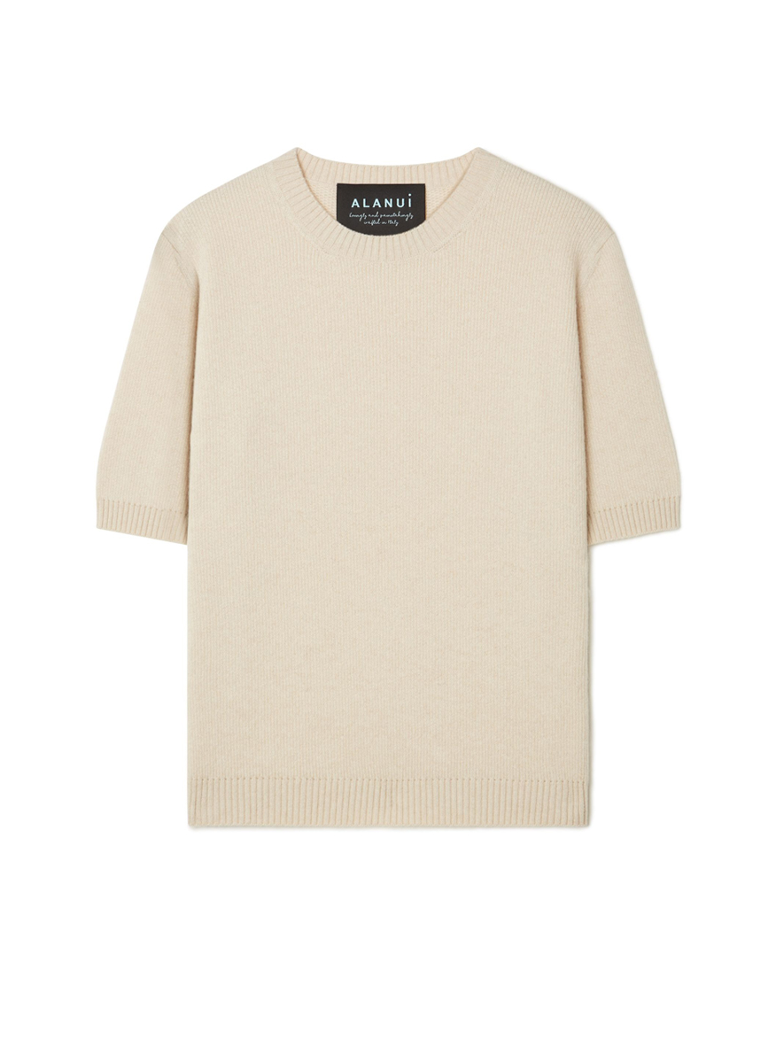 Alanui short sleeve sweater in cashmere