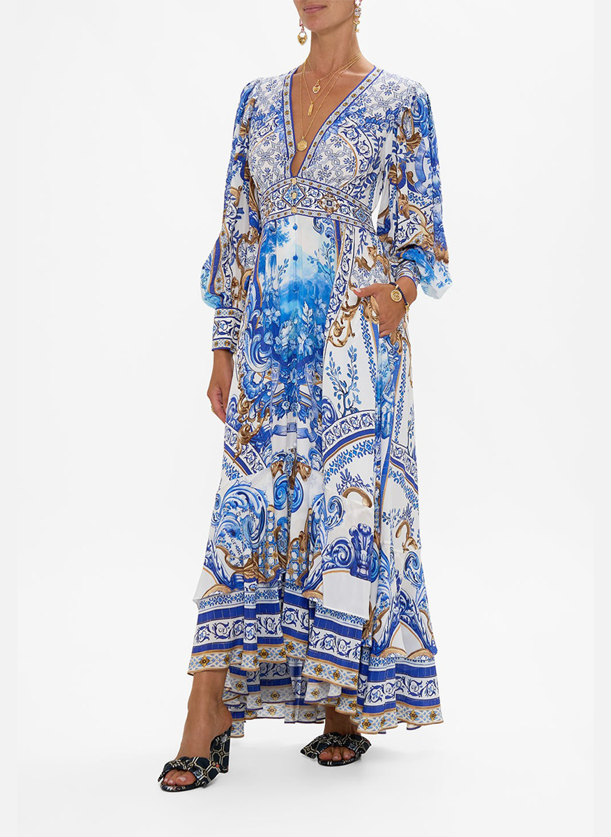 Camilla 'Azul Adventures' dress with print