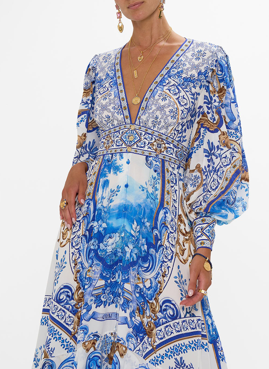 Camilla 'Azul Adventures' dress with print