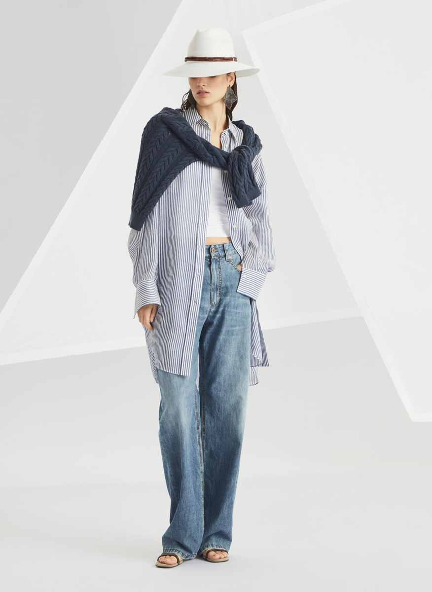 Деним 'Vintage look' Brunello Cucinelli