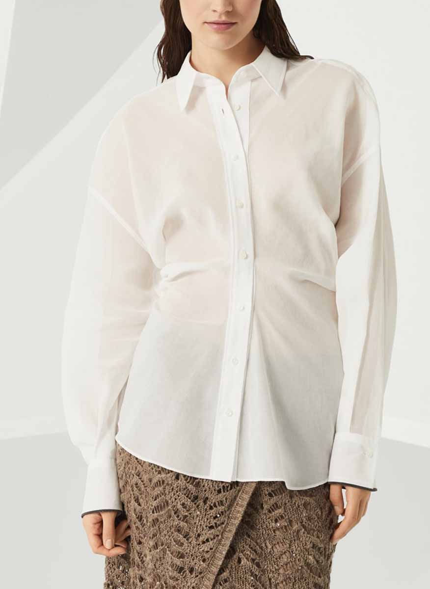 Brunello Cucinelli shirt in organza