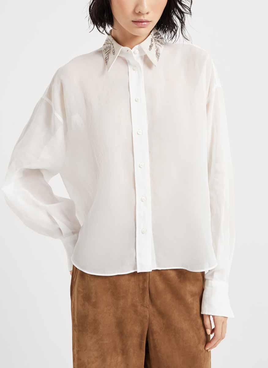 Риза с бродерия Brunello Cucinelli