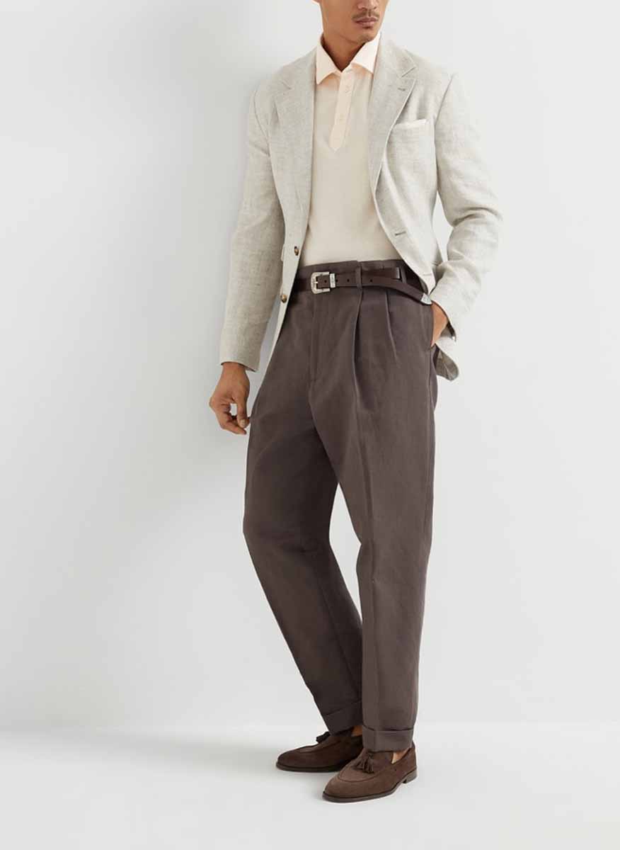 Brunello Cucinelli linen polo shirt