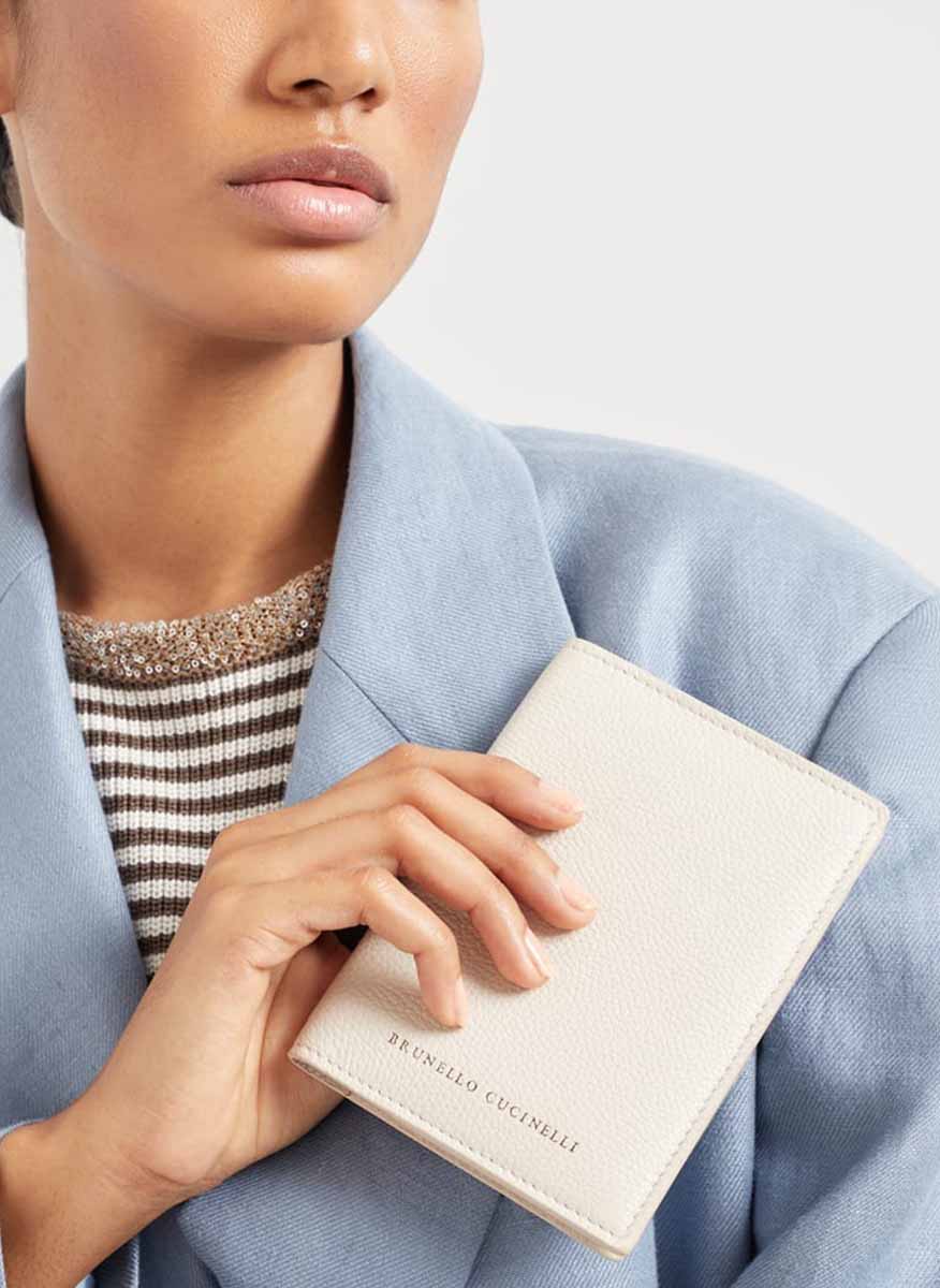 Brunello Cucinelli document case with logo