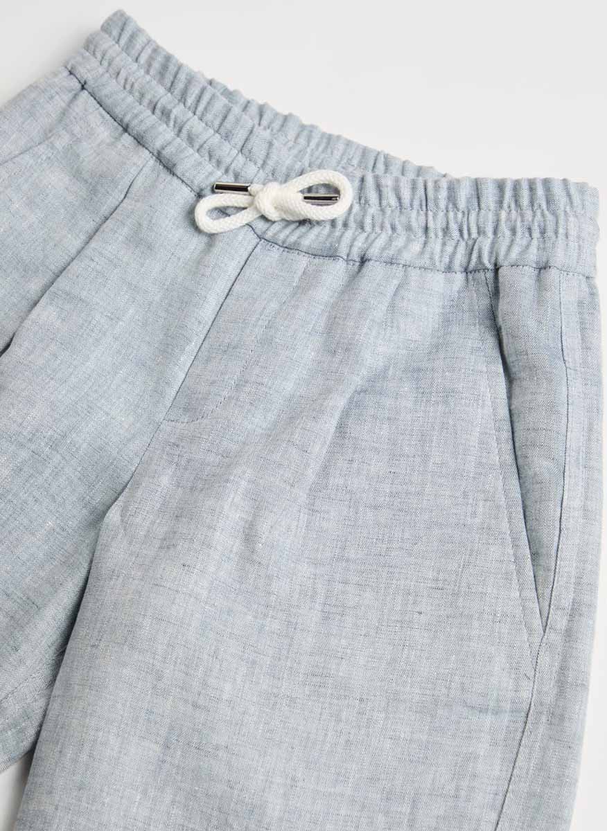 Бермуди от лен Brunello Cucinelli Kids 8