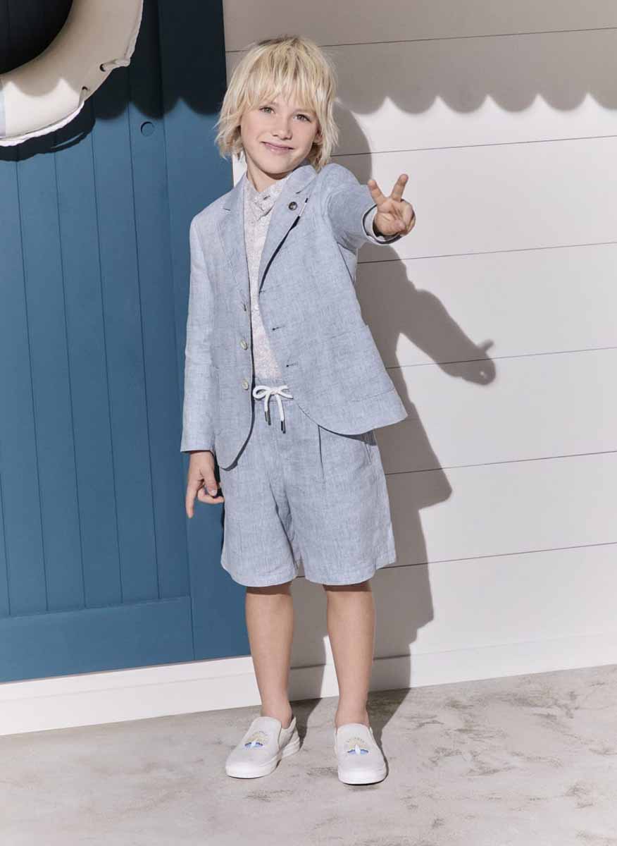 Бермуди от лен Brunello Cucinelli Kids 8
