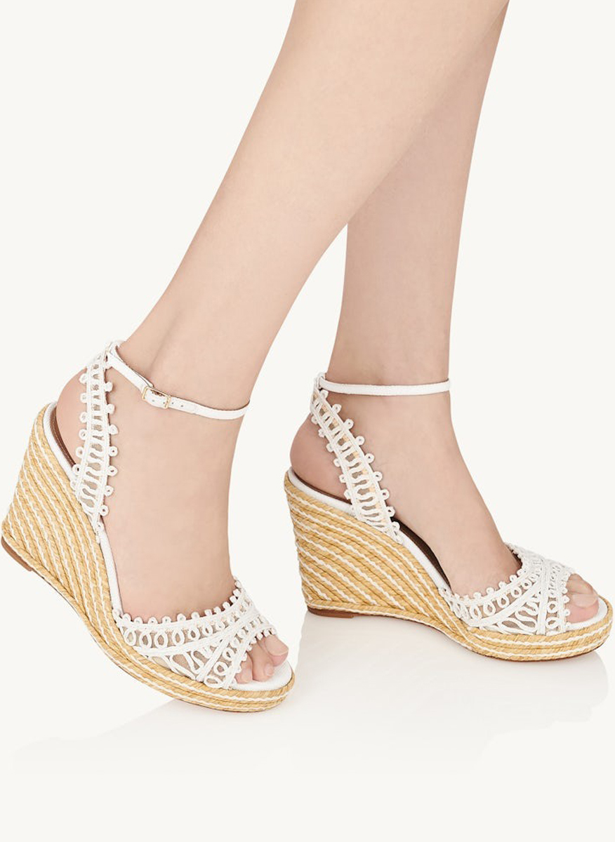 Aquazzura Kahlo Espadrille Wedges sandals in raffia