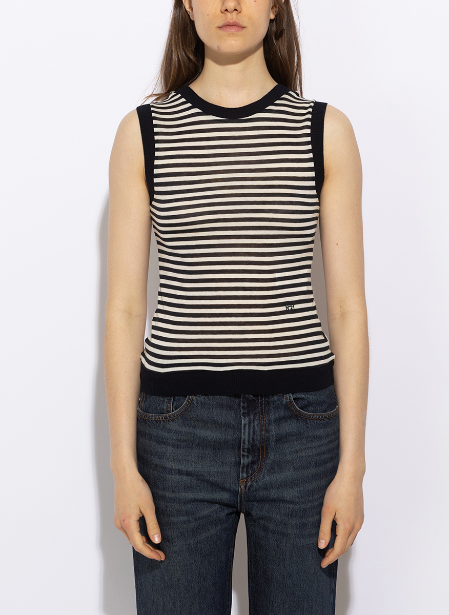 Nº21 top in silk blend