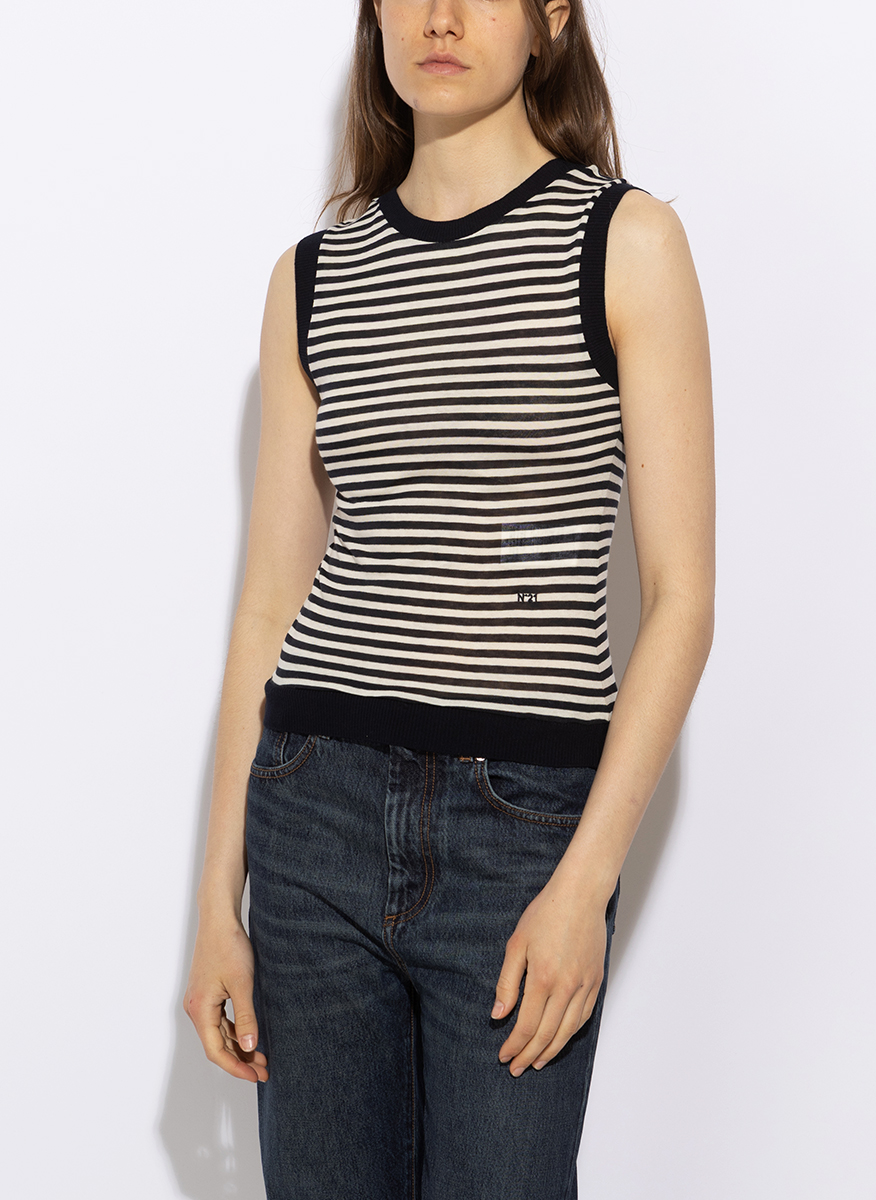 Nº21 top in silk blend