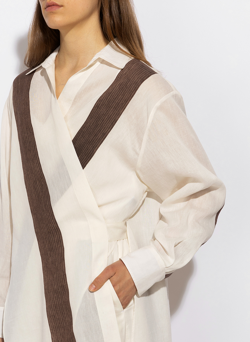 Риза с контрастни детайли 'Wrap design' Lorena Antoniazzi