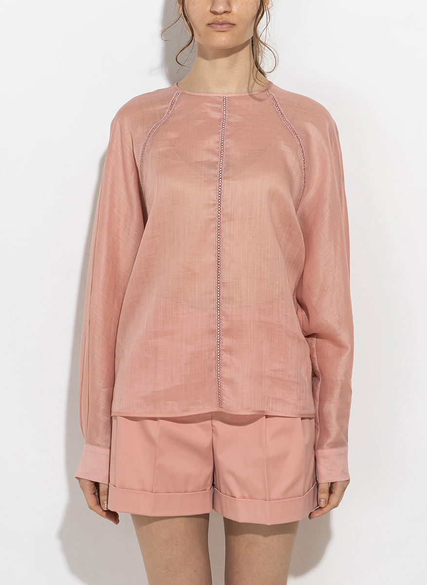 Блуза с макраме дантела Max Mara Studio Edile