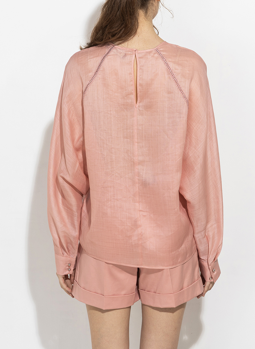 Блуза с макраме дантела Max Mara Studio Edile