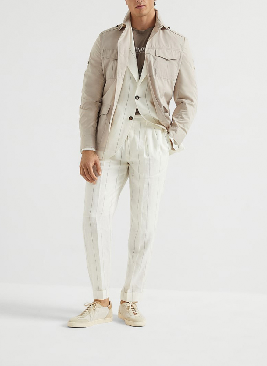 Тишърт с принт 'Where next?' Brunello Cucinelli