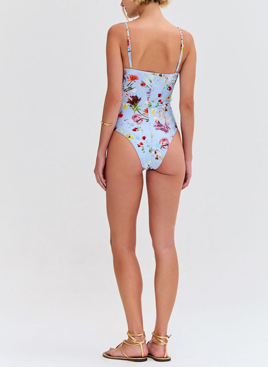PatBO Lily Flower print one piece swimsuit