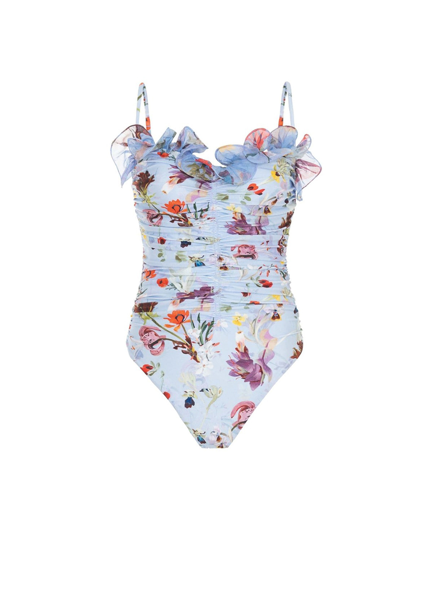 PatBO Lily Flower print one piece swimsuit