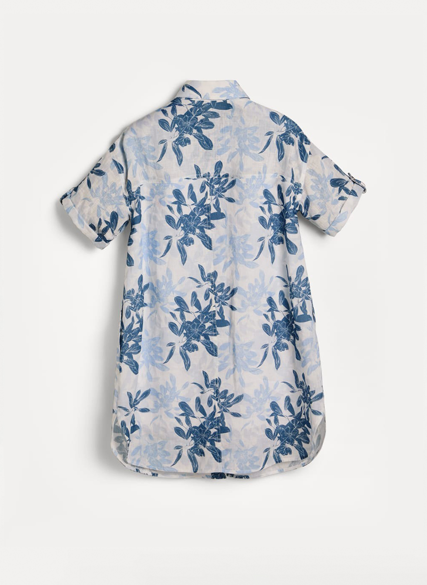 Brunello Cucinelli Kids 8-10 linen dress with print