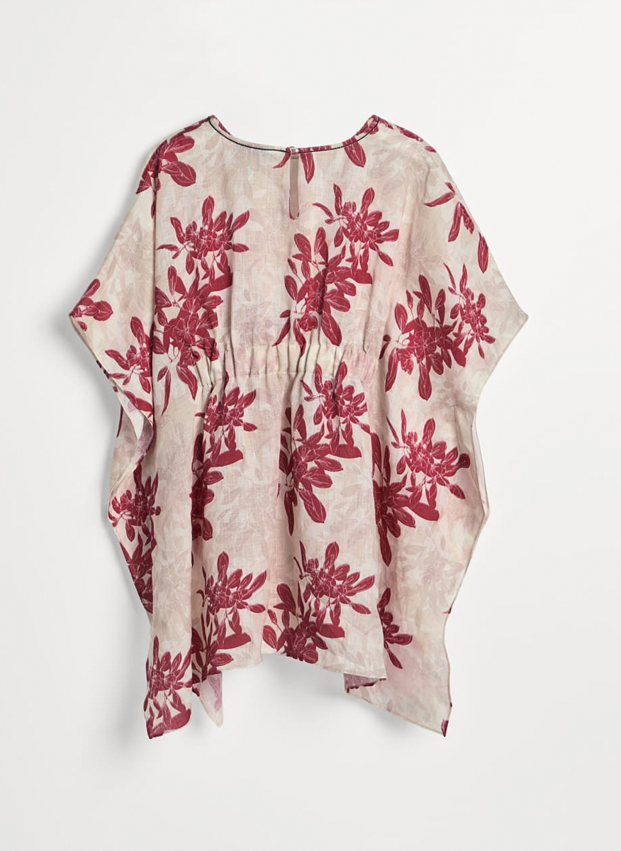 Пончо от лен с монили Brunello Cucinelli Kids 12