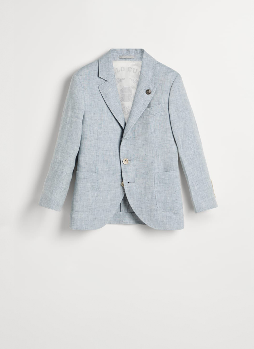 Brunello Cucinelli Kids 6 jacket in linen