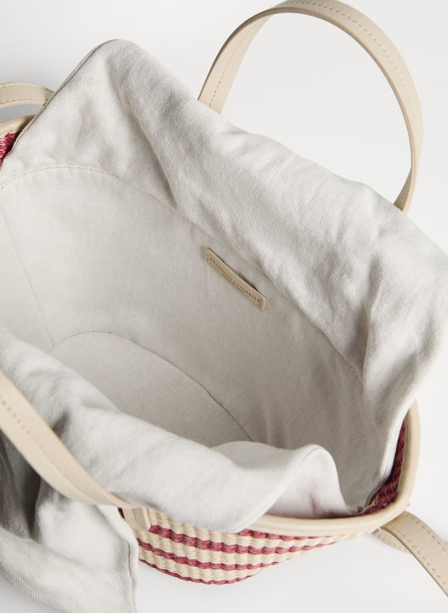 Чанта с раиран дизайн Brunello Cucinelli Kids