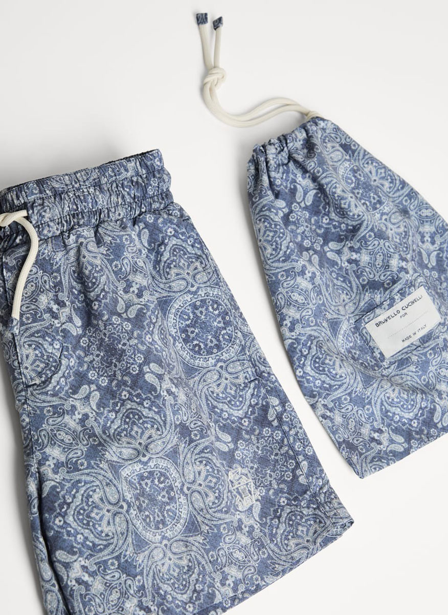 Бански с Paisley принт Brunello Cucinelli Kids 6