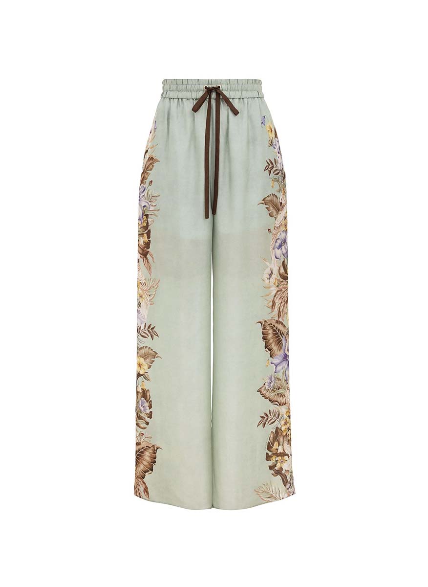 Zimmermann 'Coco' silk printed trousers