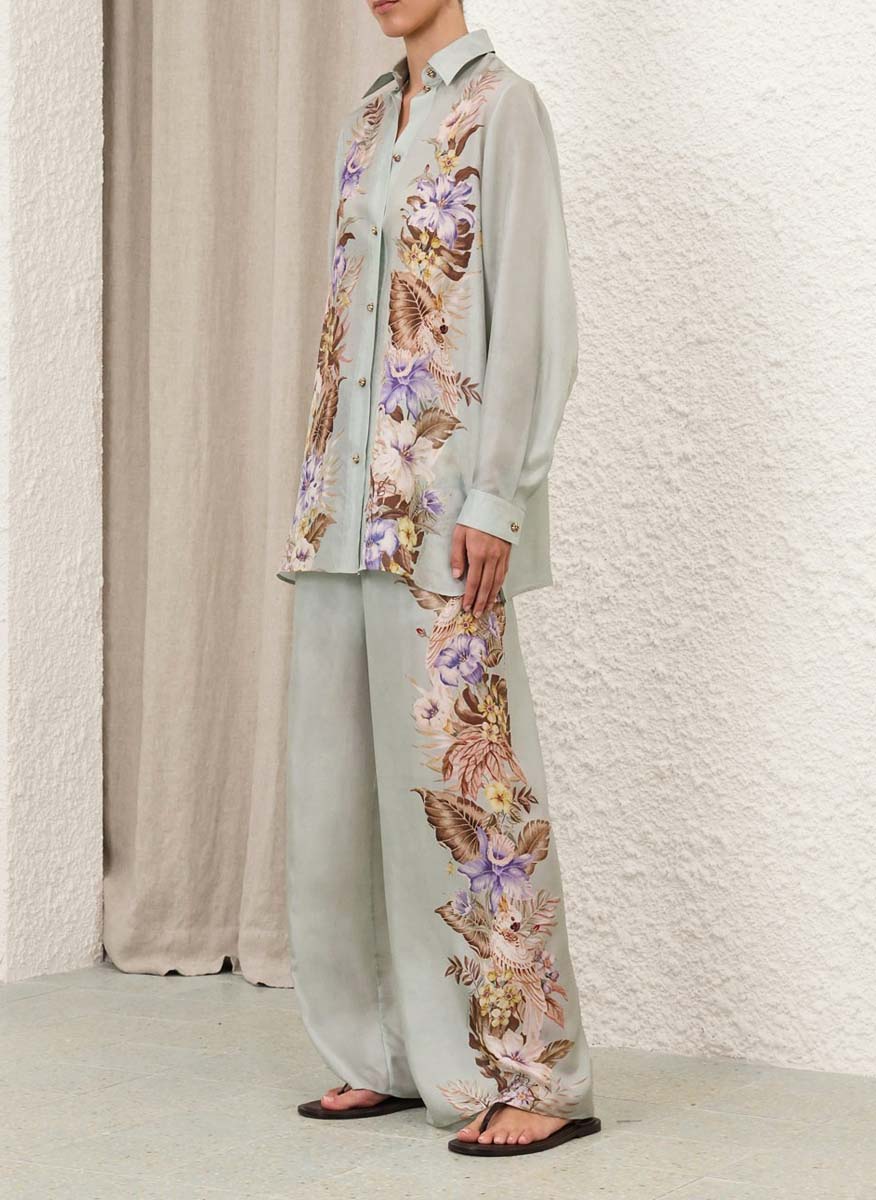 Zimmermann 'Coco' silk printed trousers