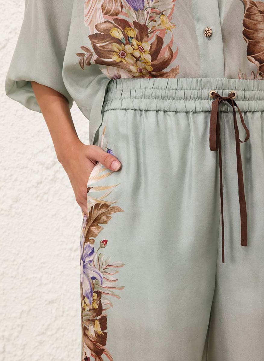 Zimmermann 'Coco' silk printed trousers